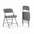Flash Furniture Gray Fabric Folding Chair 2-HA-MC320AF-GRY-GG